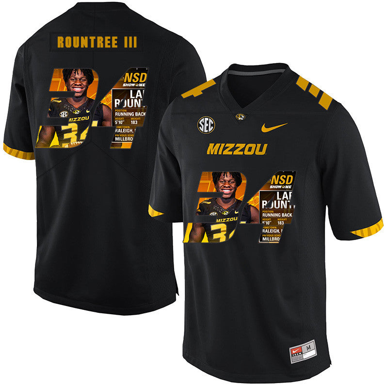 Larry Rountree III Missouri Tigers black Fashion jersey