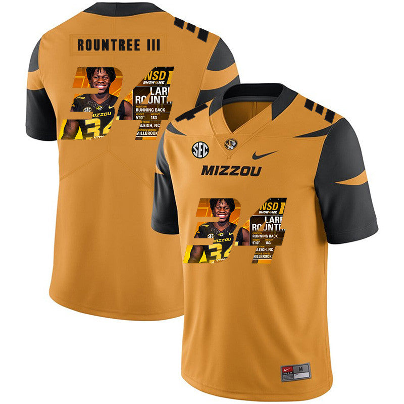 Larry Rountree III Missouri Tigers gold Fashion jersey