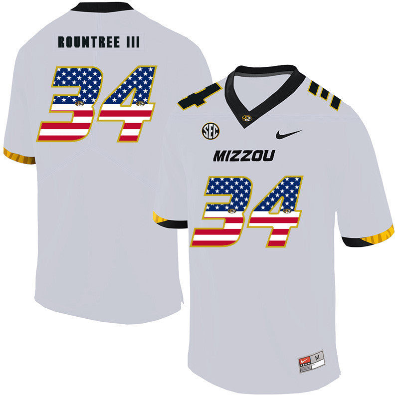 Larry Rountree III Missouri Tigers white jersey