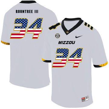 Larry Rountree III Missouri Tigers white jersey