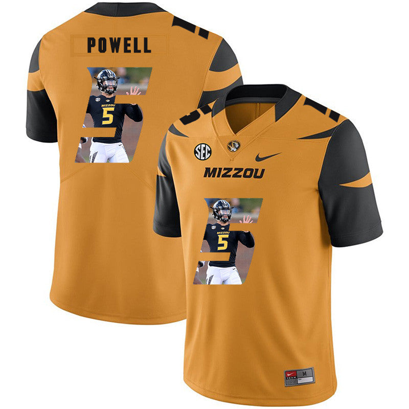 Taylor Powell Missouri Tigers gold Fashion jersey