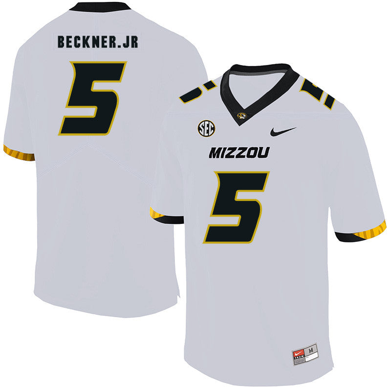 Terry Beckne Jr Missouri Tigers white jersey