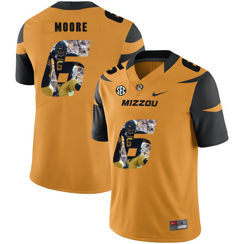 J'Mon Moore Missouri Tigers gold Fashion jersey