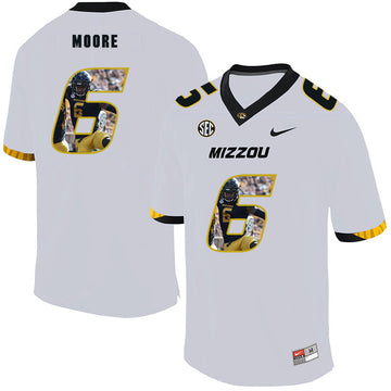 J'Mon Moore Missouri Tigers white Fashion jersey