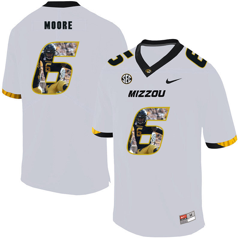J'Mon Moore Missouri Tigers white Fashion jersey