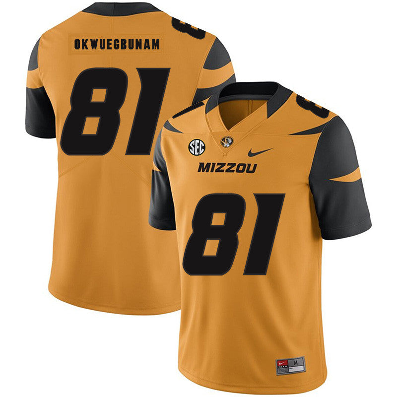Albert Okwuegbunam Missouri Tigers gold jersey