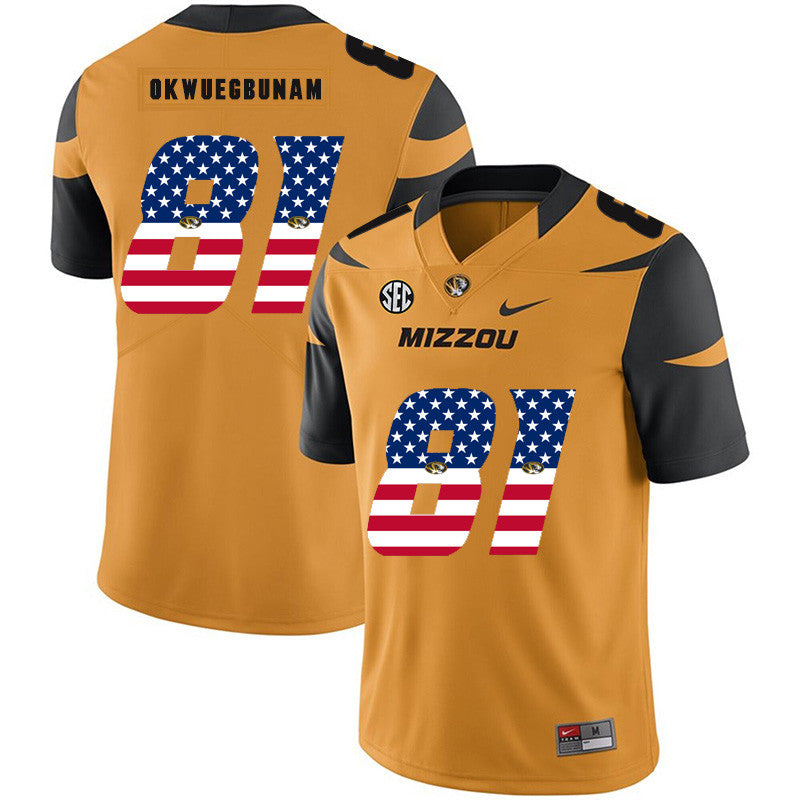 Albert Okwuegbunam Missouri Tigers gold jersey
