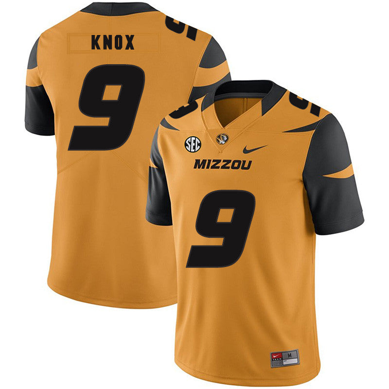 Jalen Knox Missouri Tigers gold jersey
