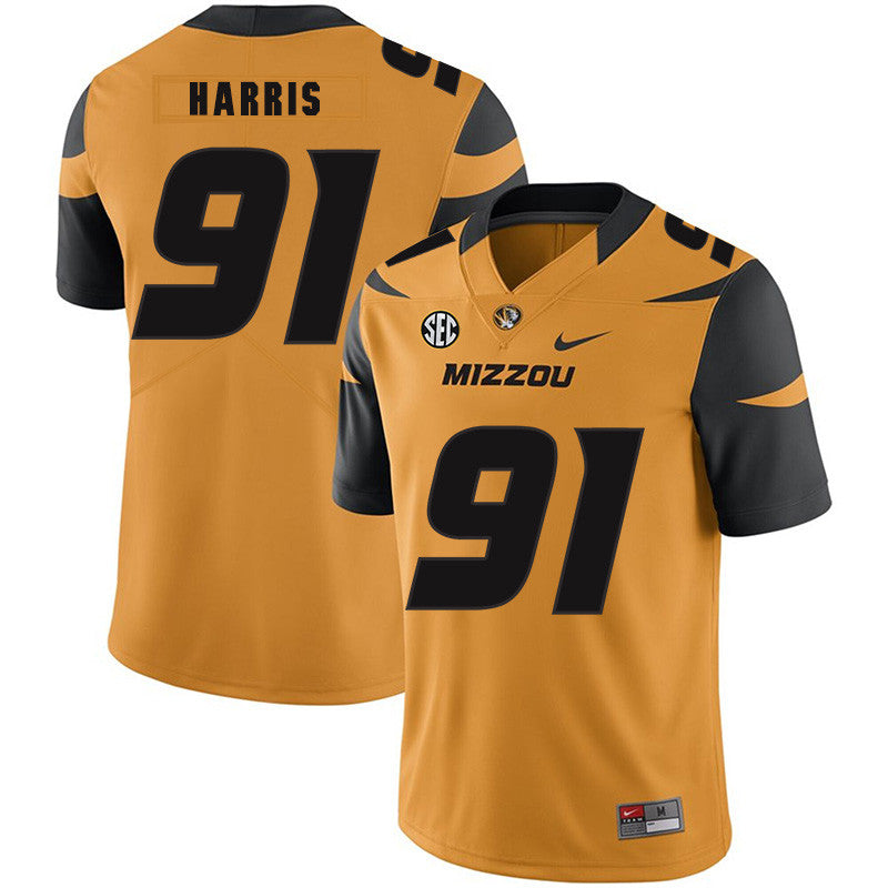 Charles Harris Missouri Tigers gold jersey