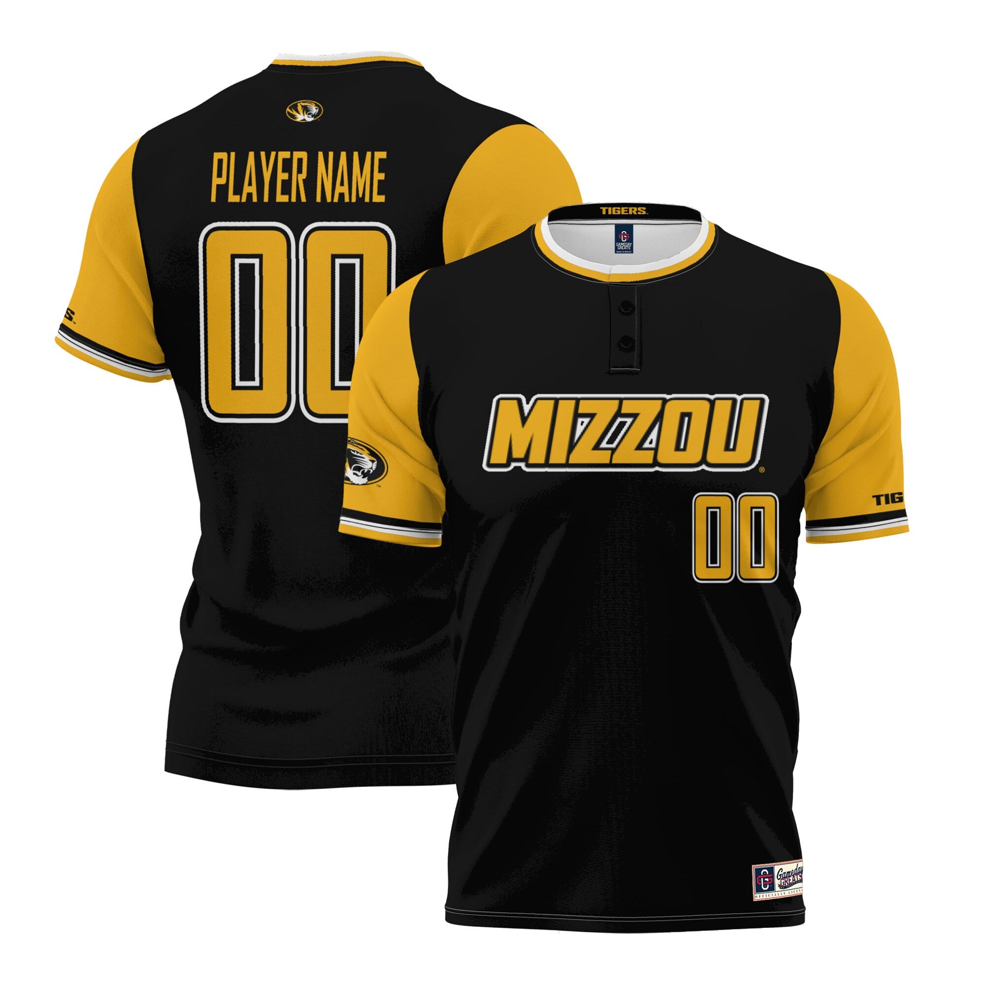 Softball Missouri Tigers black jersey