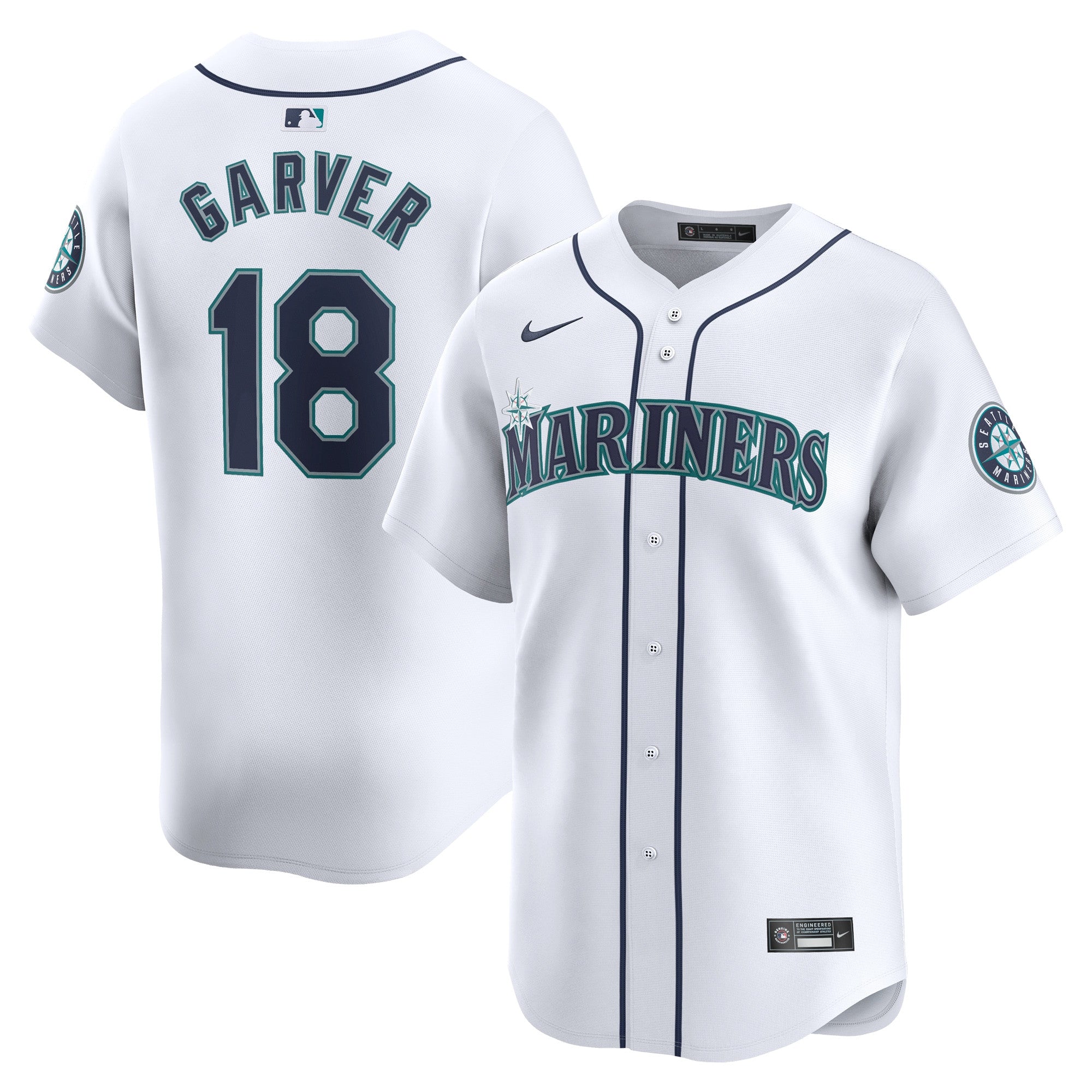 Mitch Garver Seattle Mariners white Limited jersey