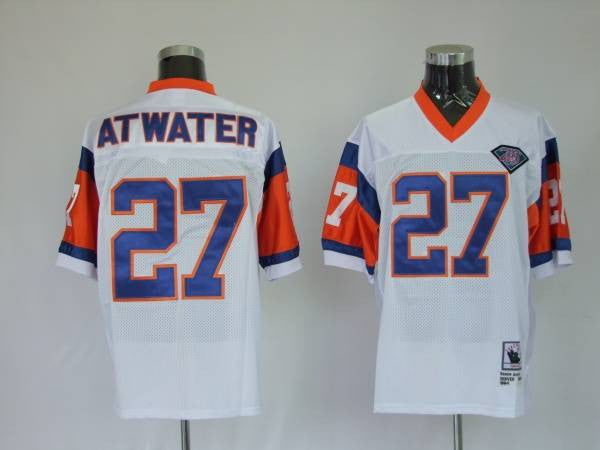 Mitchell Ness Steve Atwater Denver Broncos white Throwback jersey
