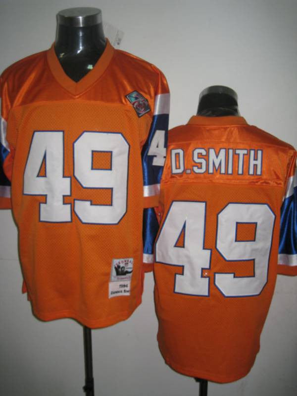 Mitchell Ness Dennis Smith Denver Broncos orange Throwback jersey