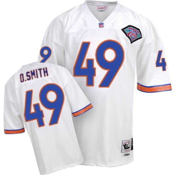 Mitchell Ness Dennis Smith Denver Broncos white Throwback jersey