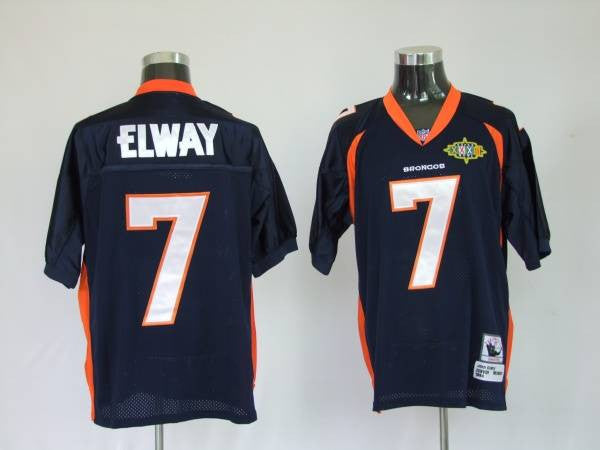 Mitchell Ness John Elway Denver Broncos blue Throwback jersey