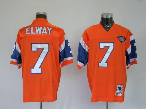 Mitchell Ness John Elway Denver Broncos orange Throwback jersey