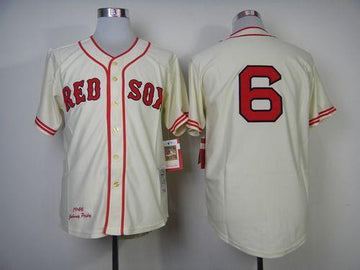 Boston Red Sox cream Throwback jersey