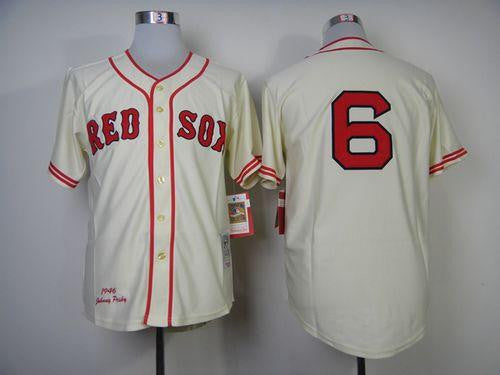 Boston Red Sox cream Throwback jersey