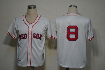 Boston Red Sox cream Throwback jersey