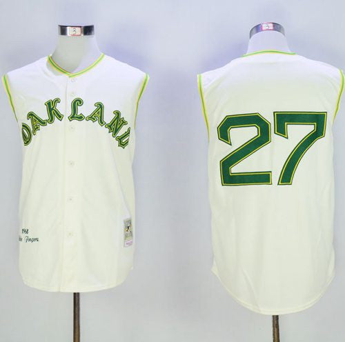 Oakland Athletics cream Throwback jersey
