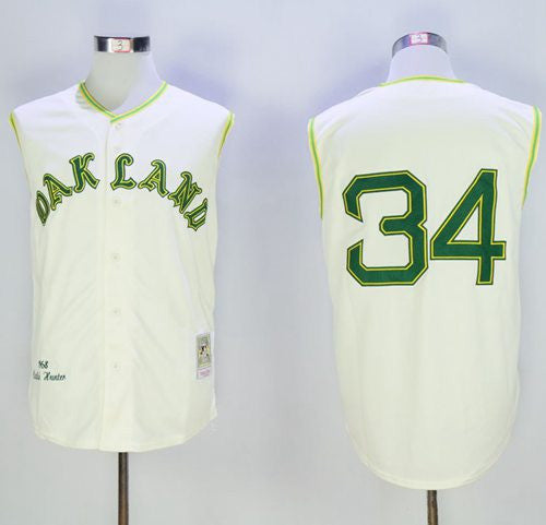 Oakland Athletics cream Throwback jersey