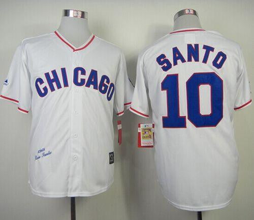 Chicago Cubs white Throwback jersey