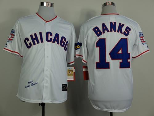 Chicago Cubs white Throwback jersey