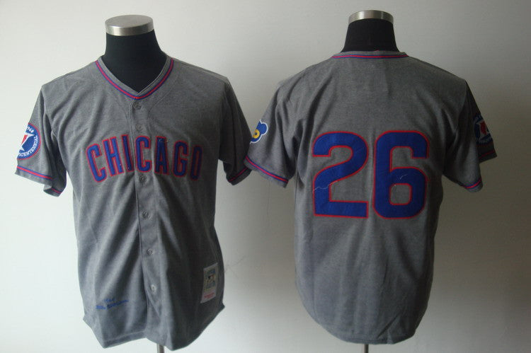Chicago Cubs grey Throwback jersey