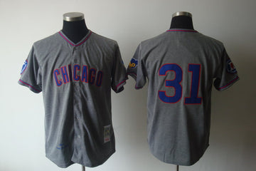 Chicago Cubs grey Throwback jersey