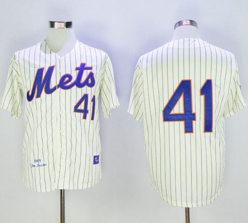 New York Mets cream Throwback jersey