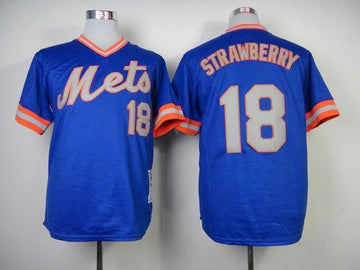 New York Mets blue Throwback jersey