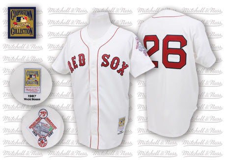 Boston Red Sox white Throwback jersey