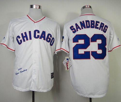 Chicago Cubs white Throwback jersey