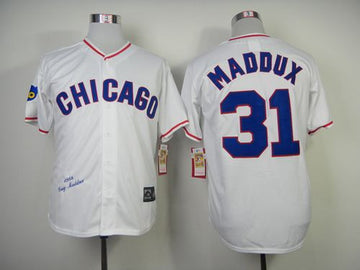 Chicago Cubs white Throwback jersey