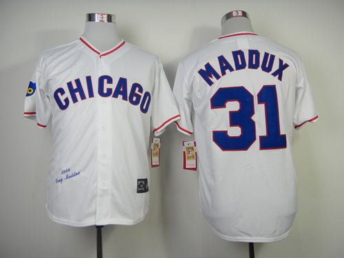 Chicago Cubs white Throwback jersey