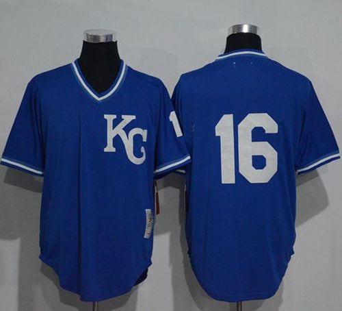 Kansas City Royals blue Throwback jersey