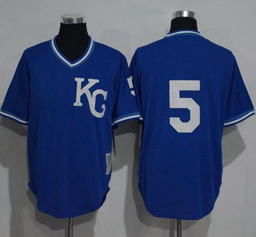 Kansas City Royals blue Throwback jersey