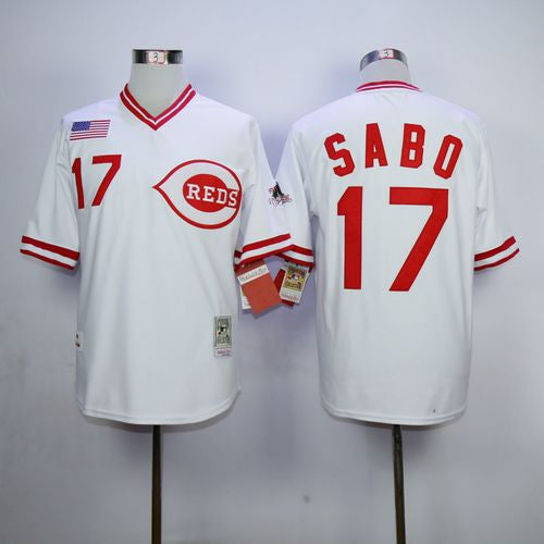 Cincinnati Reds white Throwback jersey