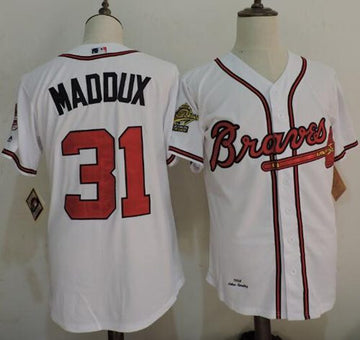 Atlanta Braves white Throwback jersey