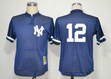 New York Yankees blue Throwback jersey