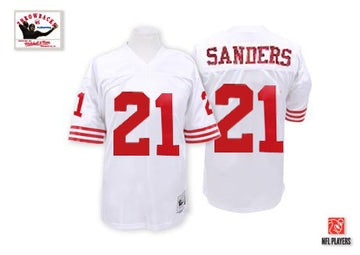 Deion Sanders San Francisco 49ers white jersey