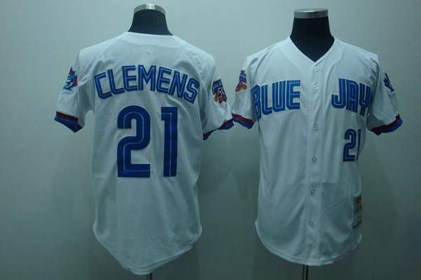 Roger Clemens Toronto Blue Jays white jersey
