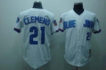 Roger Clemens Toronto Blue Jays white jersey