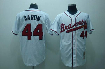 Hank Aaron Atlanta Braves white Throwback jersey