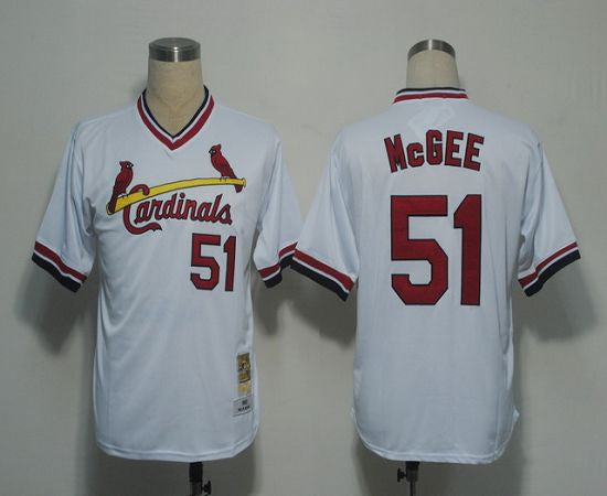 Willie McGee St. Louis Cardinals white Throwback jersey