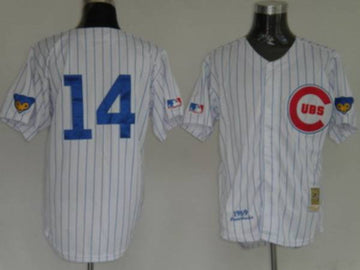 Ernie Banks Chicago Cubs white Throwback jersey