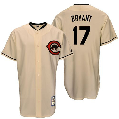Kris Bryant Chicago Cubs cream Throwback jersey