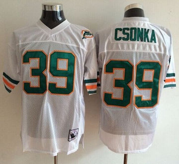 Larry Csonka Miami Dolphins white Throwback jersey