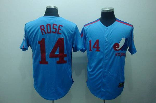 Pete Rose Washington Nationals blue Throwback jersey