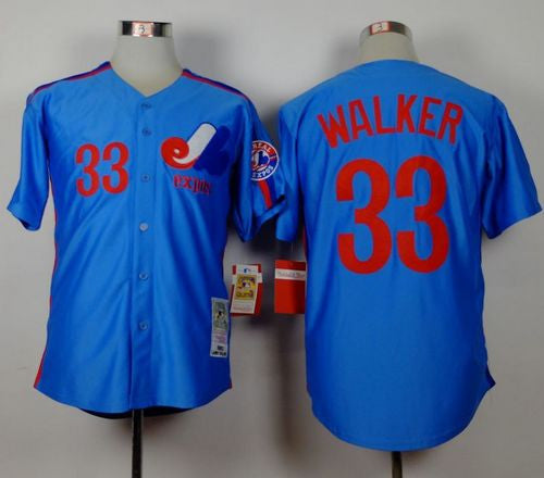 Larry Walker Washington Nationals blue Throwback jersey